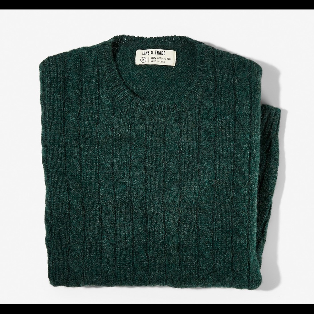 Line of Trade Shetland Wool Knit Sweater